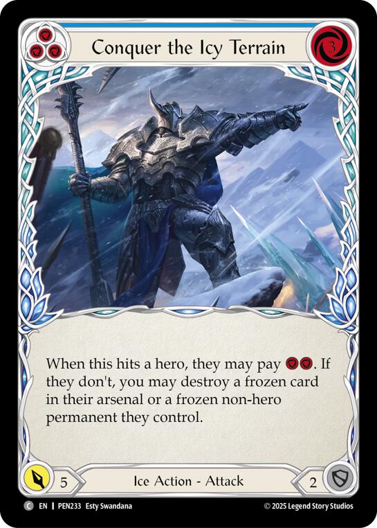 Conquer The Icy Terrain (Blue) (Regular) [PEN233] (Compendium of Rathe) | Boutique FDB TCG