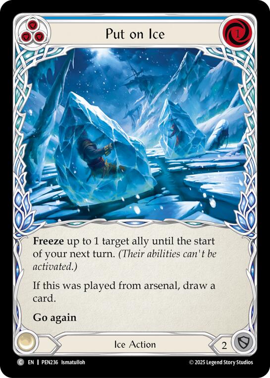 Put On Ice (Blue) (Rainbow Foil) [PEN236] (Compendium of Rathe)  Rainbow Foil | Boutique FDB TCG