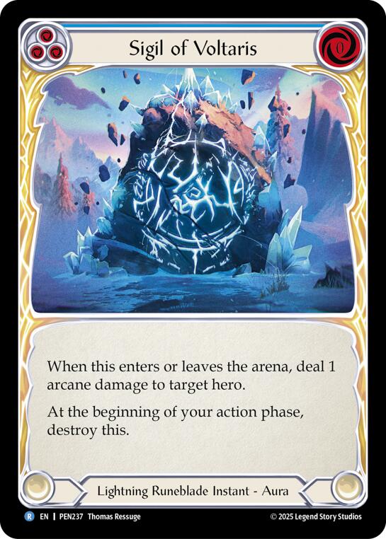Sigil Of Voltaris (Blue) (Rainbow Foil) [PEN237] (Compendium of Rathe)  Rainbow Foil | Boutique FDB TCG