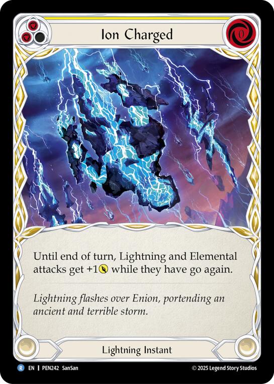 Ion Charged (Yellow) (Regular) [PEN242] (Compendium of Rathe) | Boutique FDB TCG