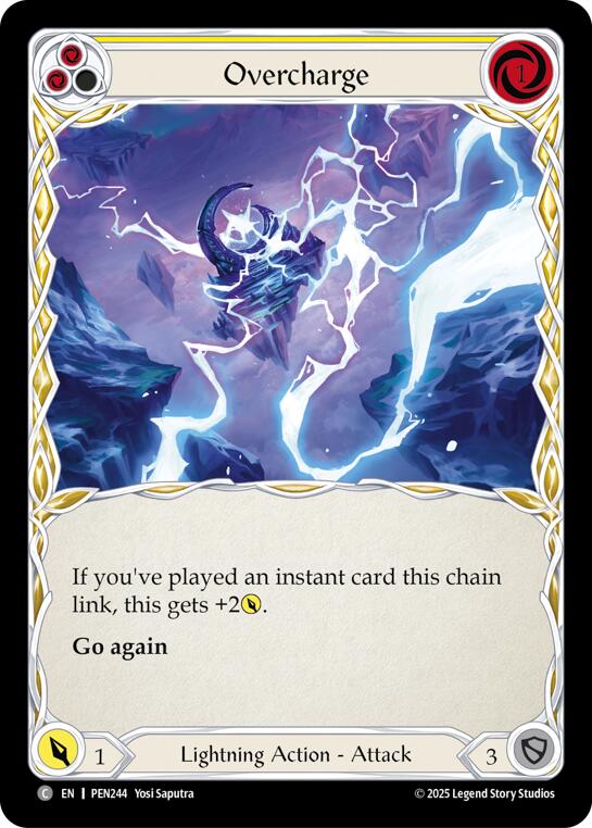 Overcharge (Yellow) (Rainbow Foil) [PEN244] (Compendium of Rathe)  Rainbow Foil | Boutique FDB TCG