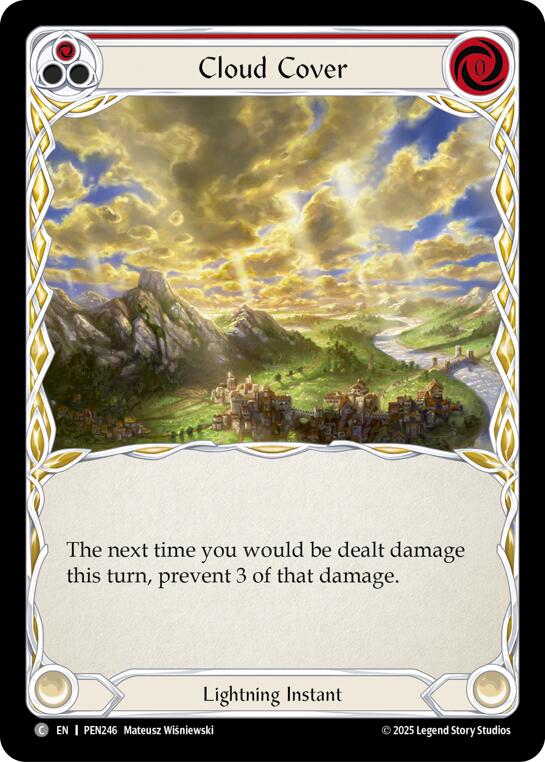 Cloud Cover (Red) (Regular) [PEN246] (Compendium of Rathe) | Boutique FDB TCG