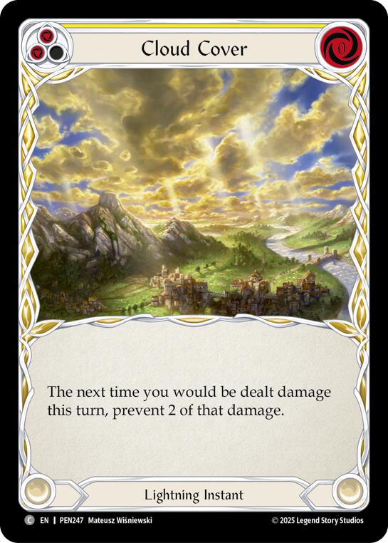 Cloud Cover (Yellow) (Rainbow Foil) [PEN247] (Compendium of Rathe)  Rainbow Foil | Boutique FDB TCG