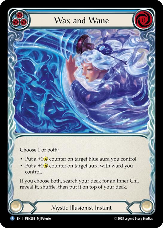 Wax And Wane (Blue) (Rainbow Foil) [PEN263] (Compendium of Rathe)  Rainbow Foil | Boutique FDB TCG