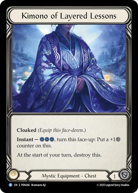 Kimono Of Layered Lessons [PEN266] (Compendium of Rathe)  Cold Foil | Boutique FDB TCG