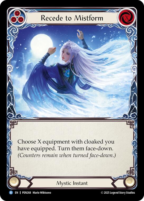 Recede To Mistform (Blue) (Rainbow Foil) [PEN268] (Compendium of Rathe)  Rainbow Foil | Boutique FDB TCG