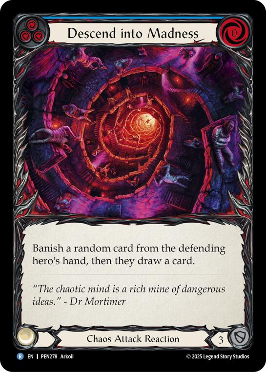 Descend Into Madness (Blue) (Regular) [PEN278] (Compendium of Rathe) | Boutique FDB TCG