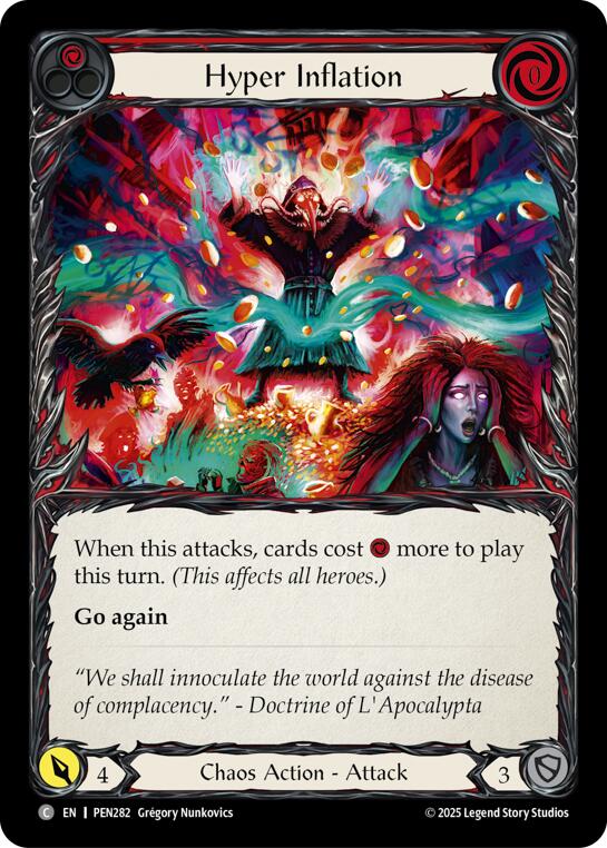 Hyper Inflation (Red) (Rainbow Foil) [PEN282] (Compendium of Rathe)  Rainbow Foil | Boutique FDB TCG