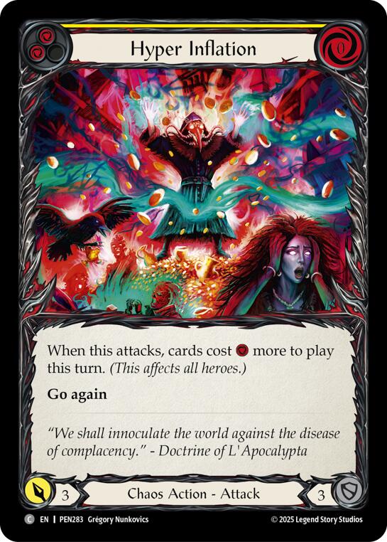 Hyper Inflation (Yellow) (Rainbow Foil) [PEN283] (Compendium of Rathe)  Rainbow Foil | Boutique FDB TCG