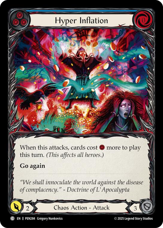Hyper Inflation (Blue) (Regular) [PEN284] (Compendium of Rathe) | Boutique FDB TCG