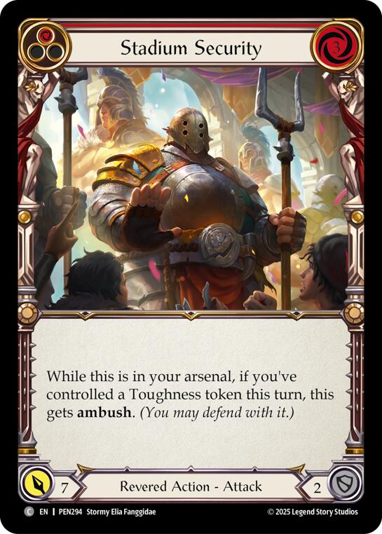 Stadium Security (Red) (Regular) [PEN294] (Compendium of Rathe) | Boutique FDB TCG