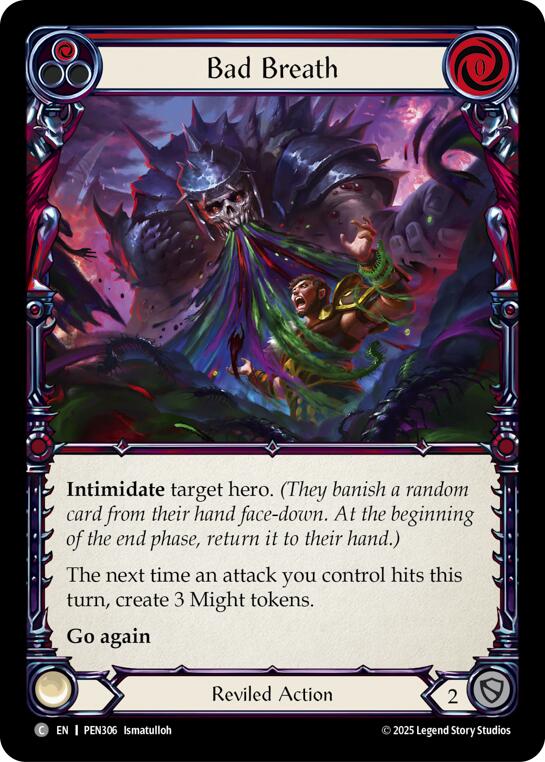 Bad Breath (Red) (Rainbow Foil) [PEN306] (Compendium of Rathe)  Rainbow Foil | Boutique FDB TCG