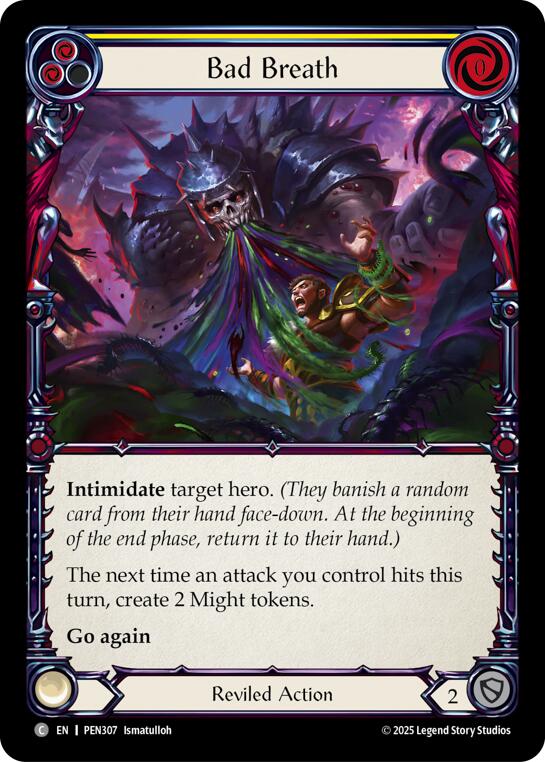 Bad Breath (Yellow) (Rainbow Foil) [PEN307] (Compendium of Rathe)  Rainbow Foil | Boutique FDB TCG