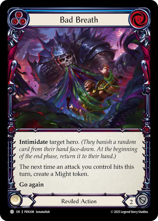 Bad Breath (Blue) (Rainbow Foil) [PEN308] (Compendium of Rathe)  Rainbow Foil | Boutique FDB TCG