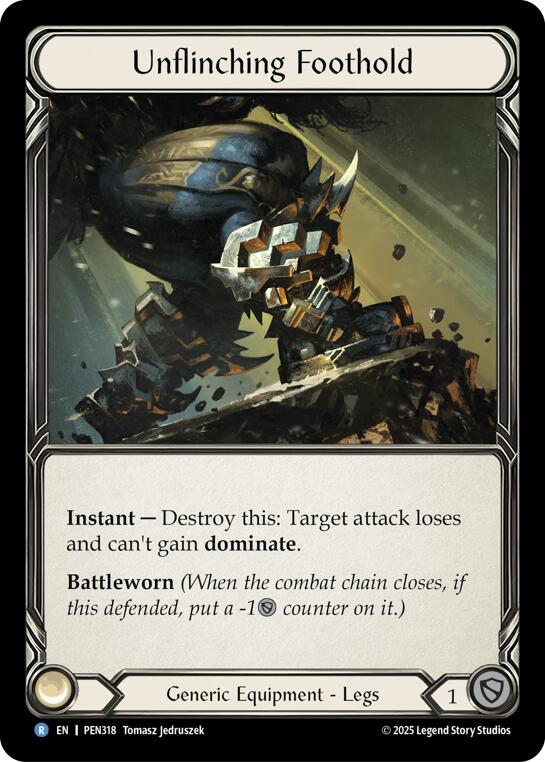 Unflinching Foothold [PEN318] (Compendium of Rathe)  Cold Foil | Boutique FDB TCG