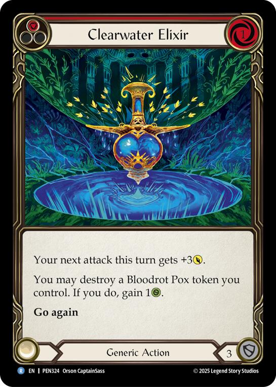 Clearwater Elixir (Red) (Rainbow Foil) [PEN324] (Compendium of Rathe)  Rainbow Foil | Boutique FDB TCG