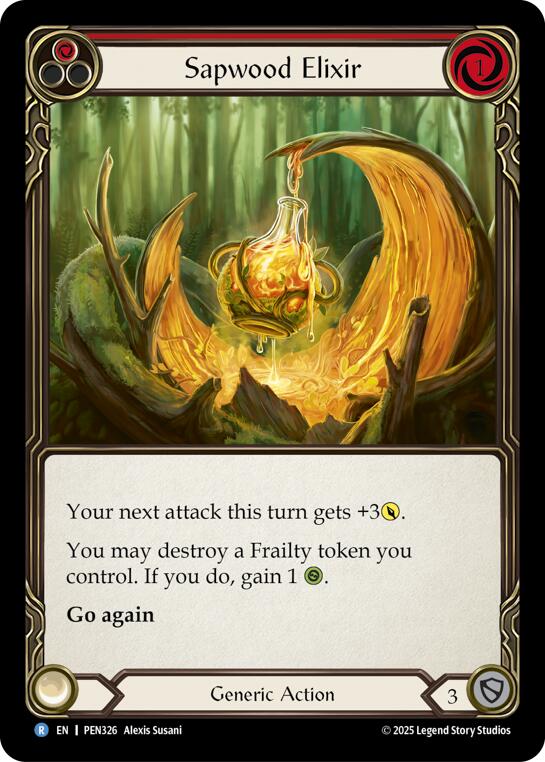 Sapwood Elixir (Red) (Rainbow Foil) [PEN326] (Compendium of Rathe)  Rainbow Foil | Boutique FDB TCG