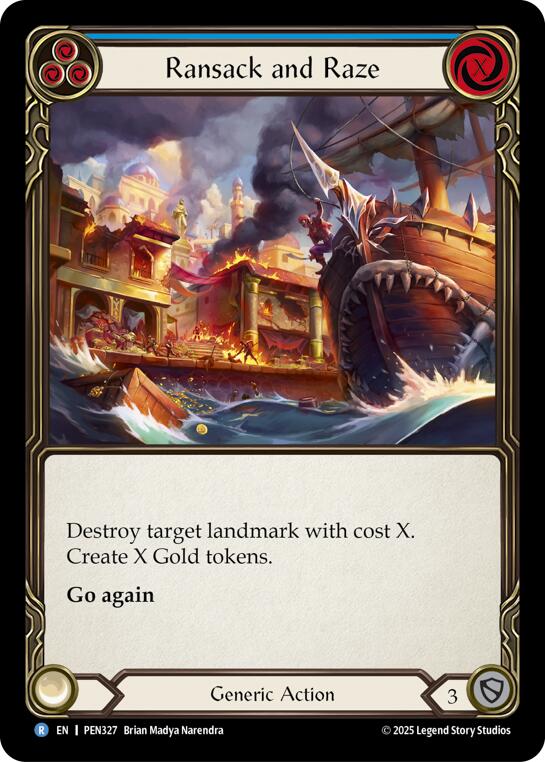 Ransack And Raze (Blue) (Regular) [PEN327] (Compendium of Rathe) | Boutique FDB TCG
