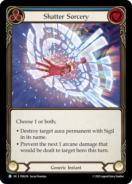 Shatter Sorcery (Blue) (Regular) [PEN330] (Compendium of Rathe) | Boutique FDB TCG