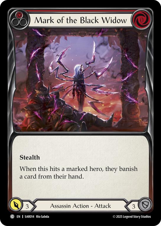 Mark of the Black Widow (Red) (Regular) [SAR014] (GEM Pack 2) | Boutique FDB TCG