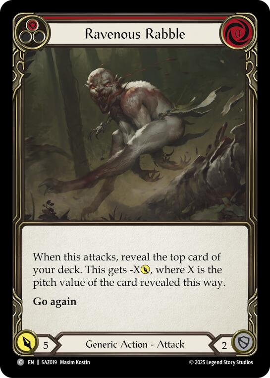 Ravenous Rabble [SAZ019] (Silver Age Chapter 2) | Boutique FDB TCG