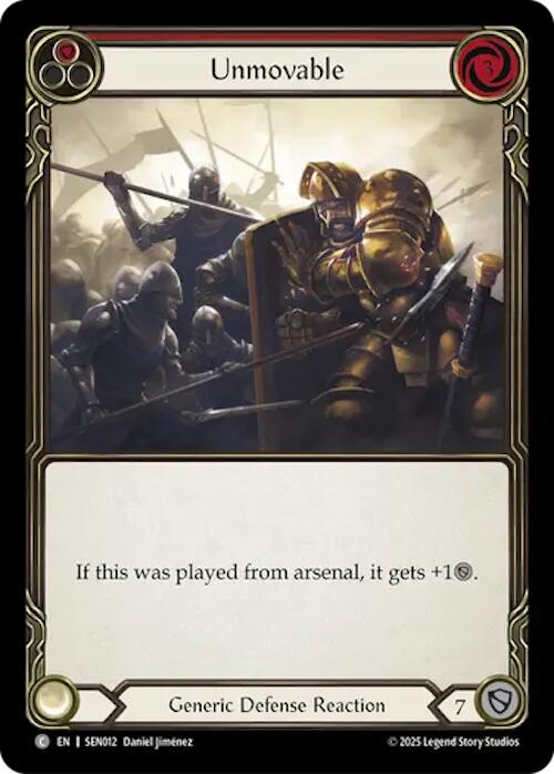 Unmovable (Red) (Regular) [SEN012] (GEM Pack 2) | Boutique FDB TCG
