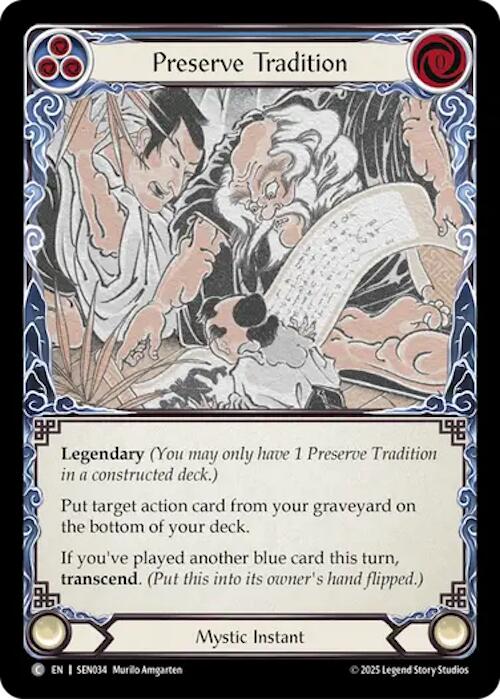 Preserve Tradition // Inner Chi [SEN034] (GEM Pack 2) | Boutique FDB TCG