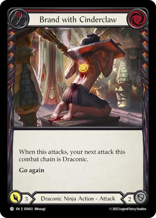Brand with Cinderclaw (Red) (Regular) [SFA012] (Silver Age Chapter 2) | Boutique FDB TCG