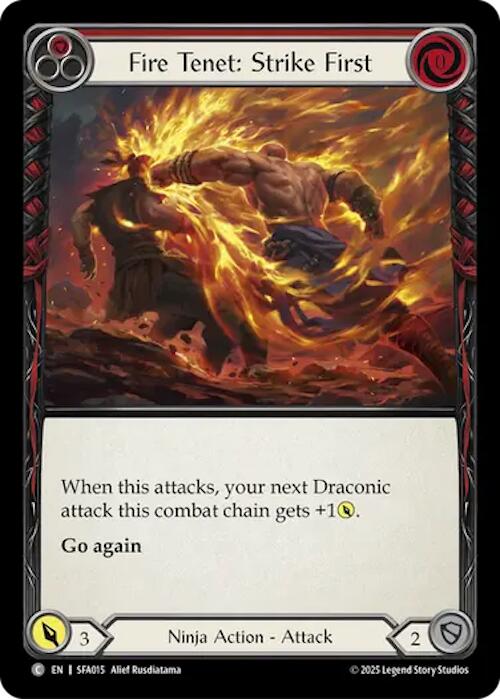 Fire Tenet: Strike First [SFA015] (Silver Age Chapter 2) | Boutique FDB TCG