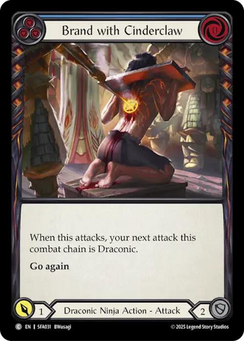 Brand with Cinderclaw (Blue) (Regular) [SFA031] (Silver Age Chapter 2) | Boutique FDB TCG