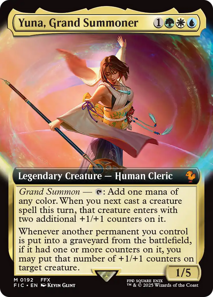 Yuna, Grand Summoner (Extended Art) [FINAL FANTASY Commander] | Boutique FDB TCG