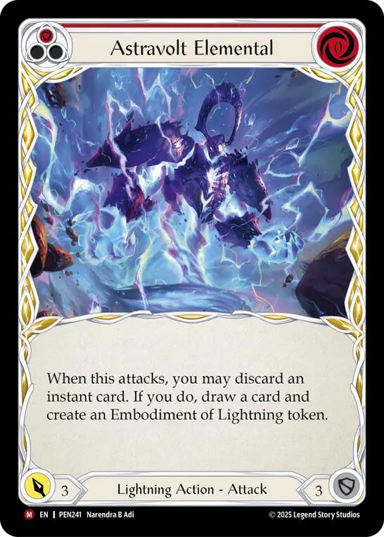 Astravolt Elemental (Red) [PEN241] (Compendium of Rathe)  Rainbow Foil | Boutique FDB TCG