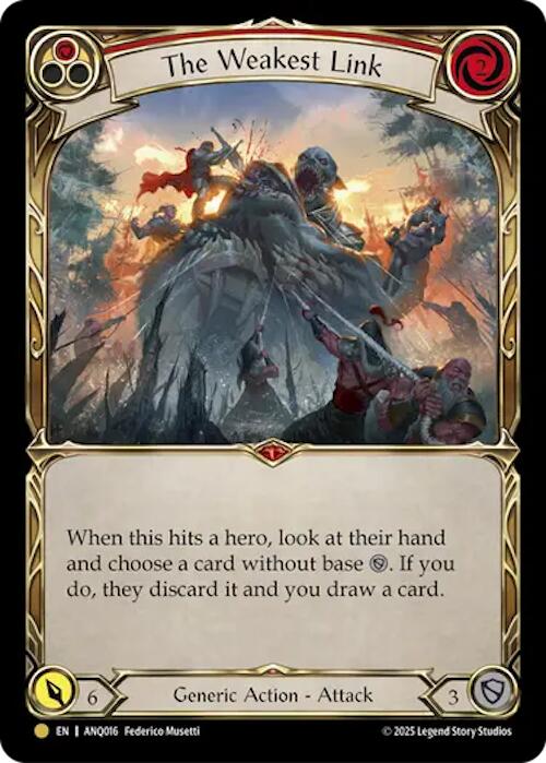 The Weakest Link (Red) (Gold) [ANQ016] (Compendium of Rathe - Antiquity Pack) | Boutique FDB TCG
