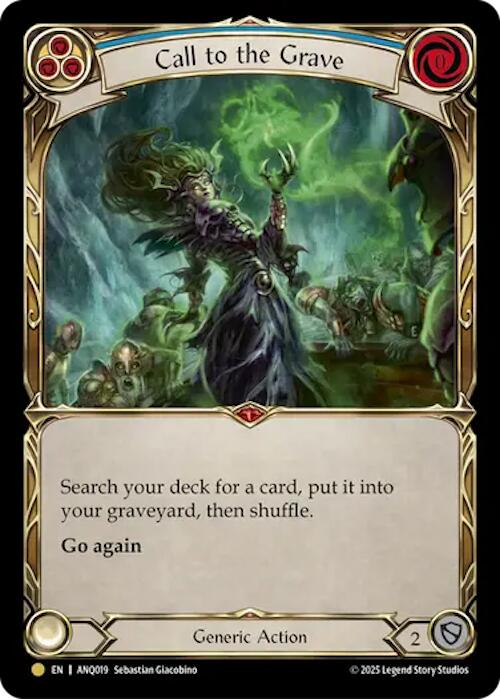 Call To The Grave (Blue) (Gold) [ANQ019] (Compendium of Rathe - Antiquity Pack) | Boutique FDB TCG