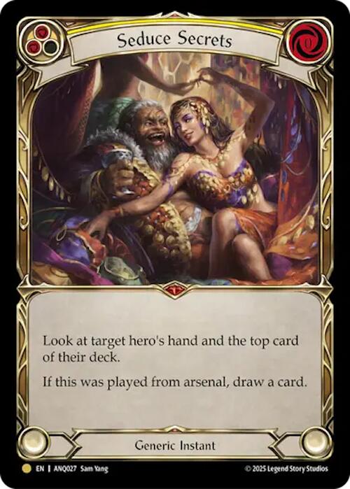 Seduce Secrets (Yellow) (Gold) [ANQ027] (Compendium of Rathe - Antiquity Pack) | Boutique FDB TCG