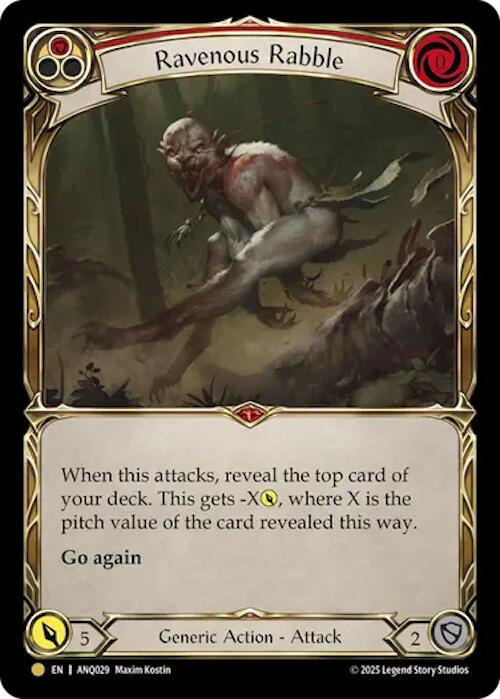 Ravenous Rabble (Red) (Gold) [ANQ029] (Compendium of Rathe - Antiquity Pack) | Boutique FDB TCG