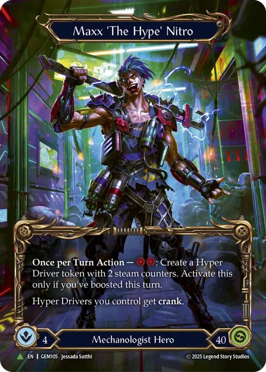 Maxx 'The Hype' Nitro [GEM105] (GEM Pack 4)  Cold Foil | Boutique FDB TCG