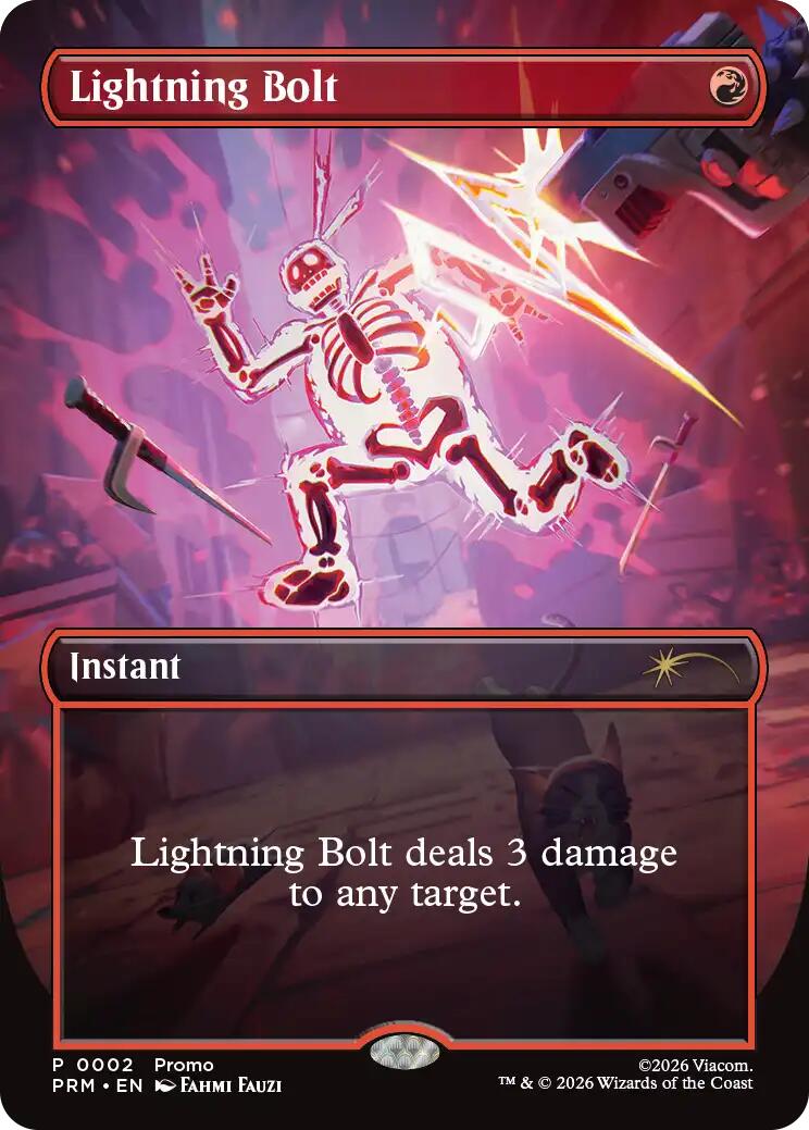 Lightning Bolt (Borderless) [Wizards Play Network 2026] | Boutique FDB TCG