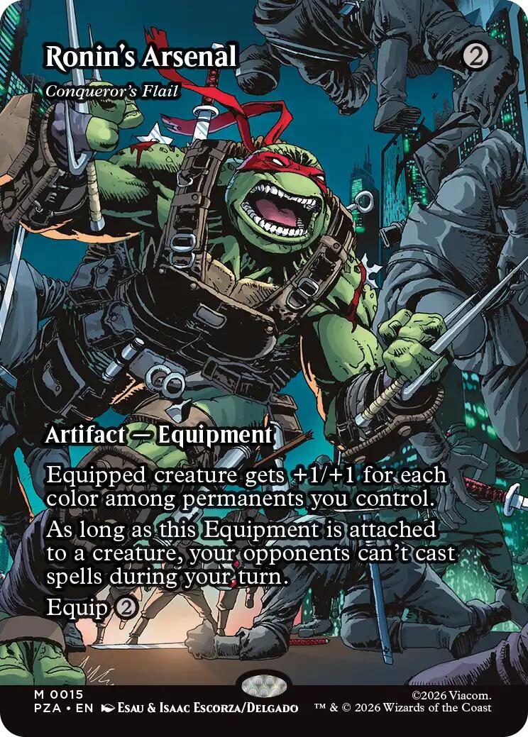 Ronin's Arsenal - Conqueror's Flail (Borderless) [Teenage Mutant Ninja Turtles Eternal-Legal] | Boutique FDB TCG