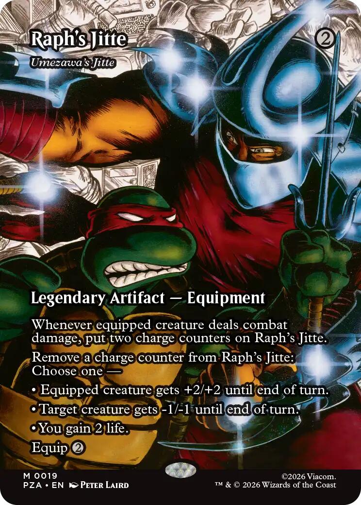 Raph's Jitte - Umezawa's Jitte (Borderless) [Teenage Mutant Ninja Turtles Eternal-Legal] | Boutique FDB TCG
