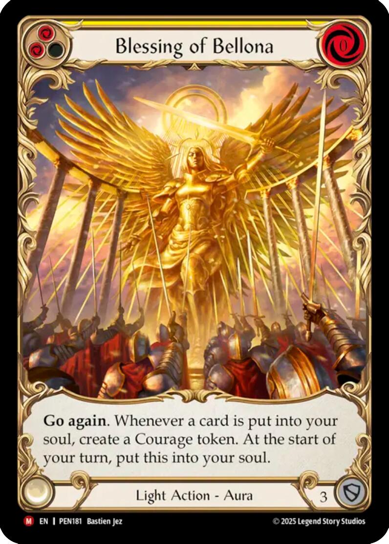 Blessing Of Bellona (Yellow) (Extended Art) [PEN181] (Compendium of Rathe)  Cold Foil | Boutique FDB TCG