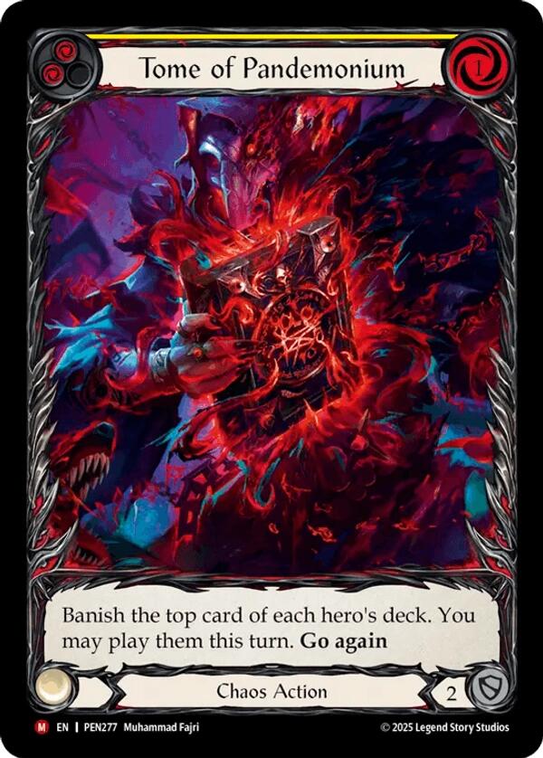 Tome Of Pandemonium (Yellow) (Extended Art) [PEN277] (Compendium of Rathe)  Rainbow Foil | Boutique FDB TCG