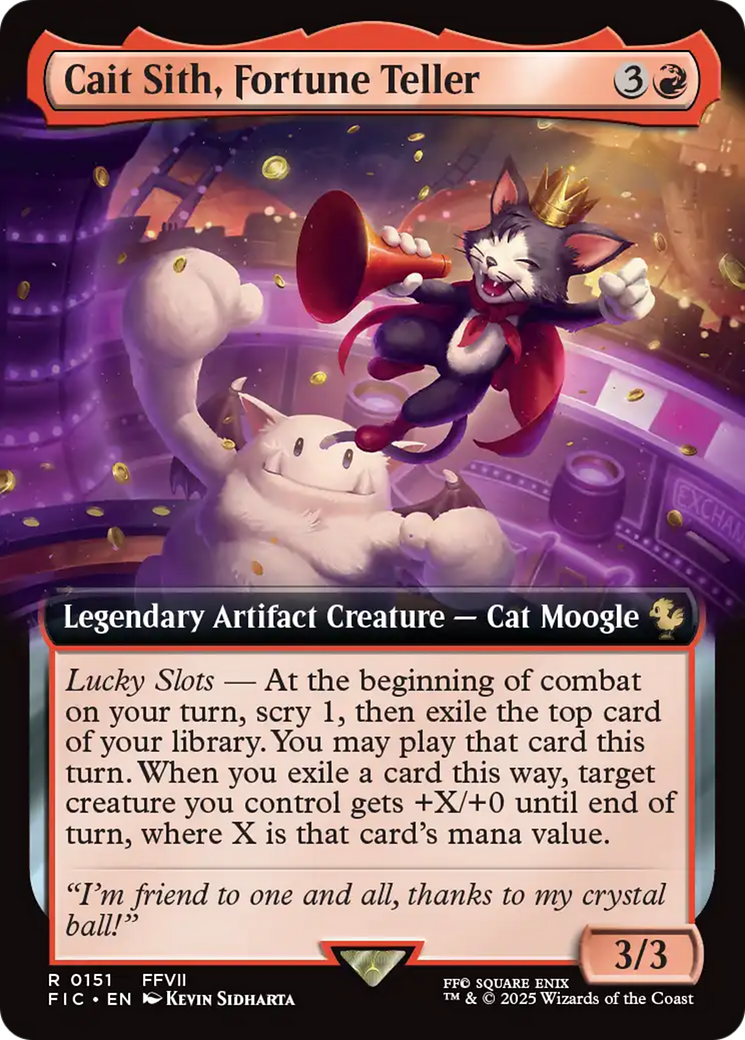 Cait Sith, Fortune Teller (Extended Art) [FINAL FANTASY Commander] | Boutique FDB TCG