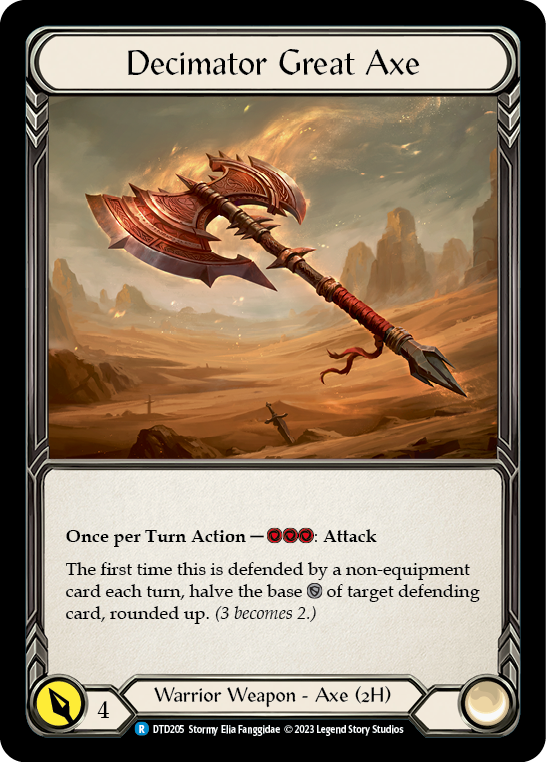 Decimator Great Axe [DTD205] (Dusk Till Dawn)  Cold Foil | Boutique FDB TCG