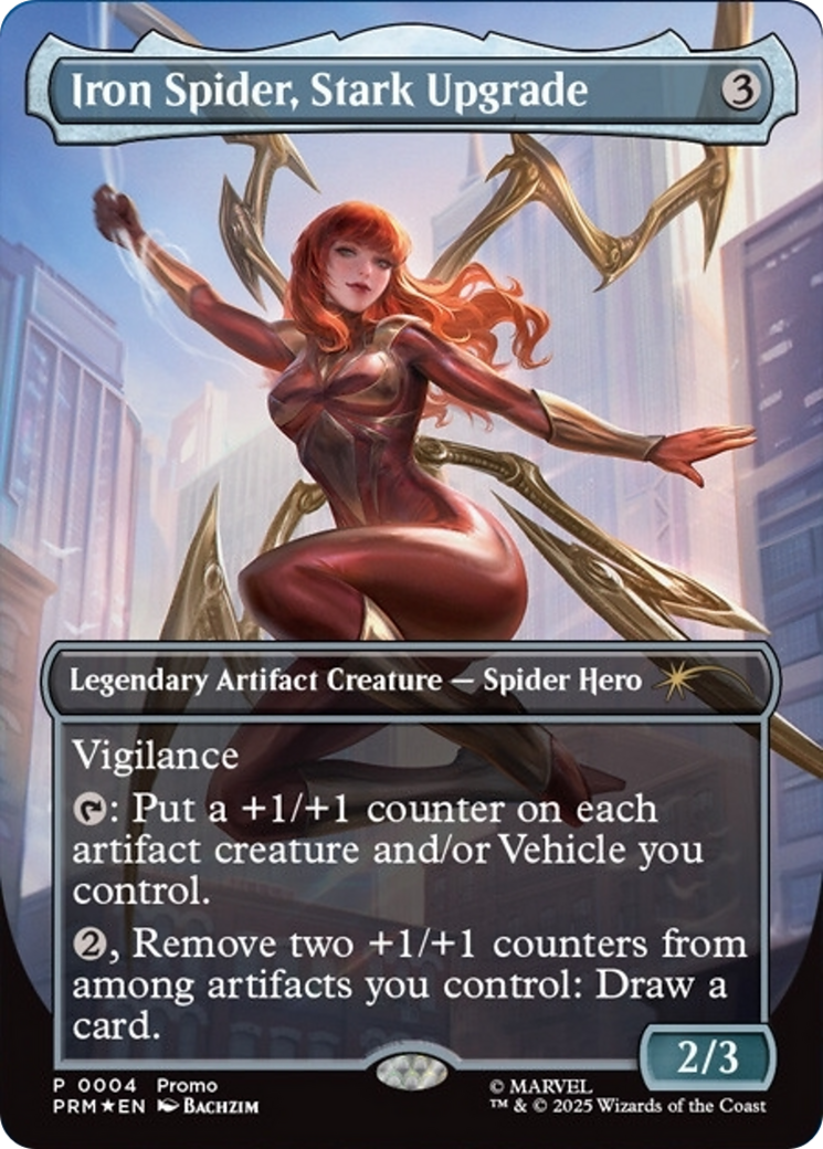 Iron Spider, Stark Upgrade (Borderless) [Media Promos] | Boutique FDB TCG