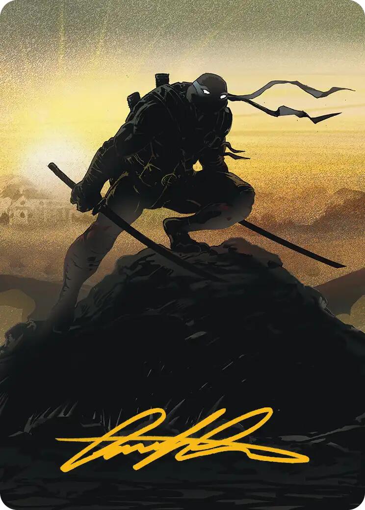 Leonardo, Sewer Samurai Art Card (20/54) (Gold-Stamped Signature) [Teenage Mutant Ninja Turtles Art Series] | Boutique FDB TCG