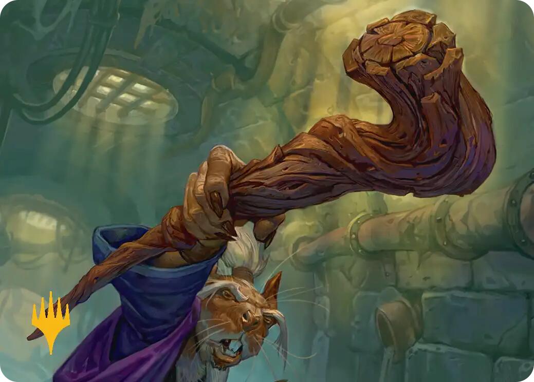 Wooden Cane Art Card (Gold-Stamped) [Teenage Mutant Ninja Turtles Art Series] | Boutique FDB TCG