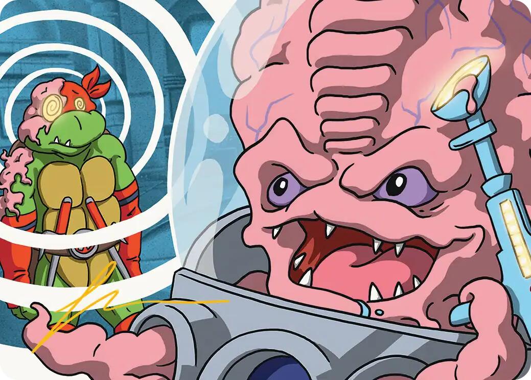 Krang, Master Mind Art Card (25/54) (Gold-Stamped Signature) [Teenage Mutant Ninja Turtles Art Series] | Boutique FDB TCG