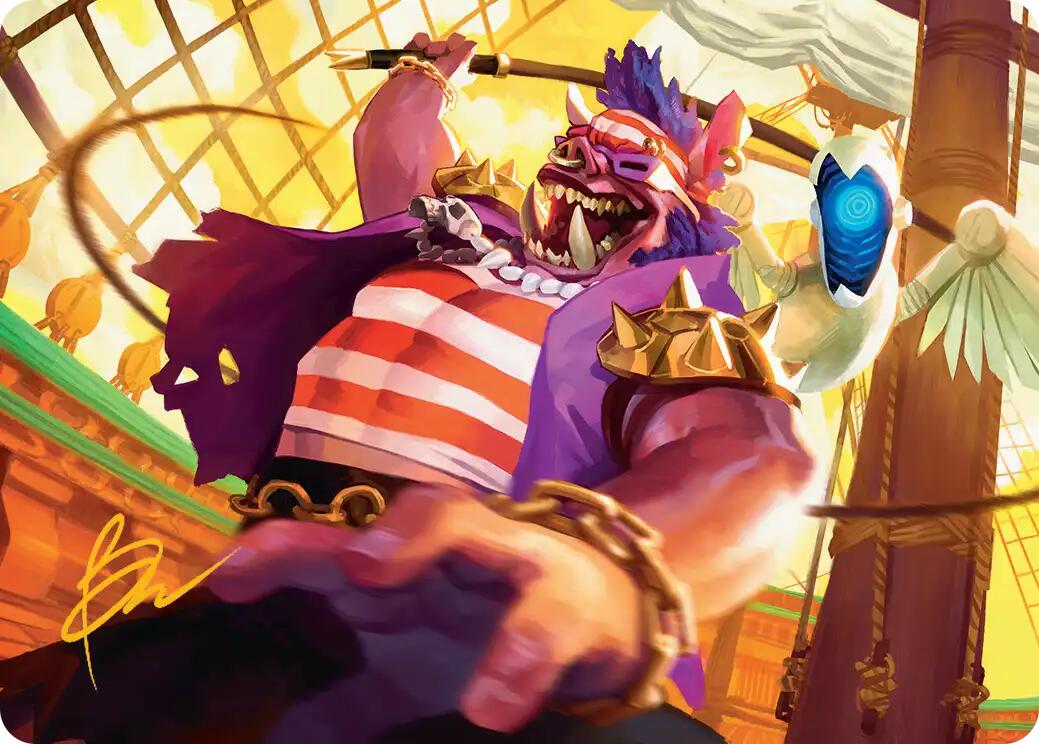 Bebop, Skull & Crossbones Art Card (Gold-Stamped Signature) [Teenage Mutant Ninja Turtles Art Series] | Boutique FDB TCG