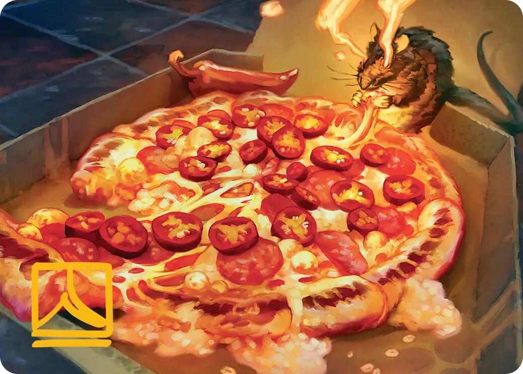 Spicy Oatmeal Pizza Art Card (Gold-Stamped Signature) [Teenage Mutant Ninja Turtles Art Series] | Boutique FDB TCG